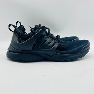 Nike Boys Air Presto Boys 5Y Triple Black Running Shoes Blackout Sneaker Trainer